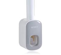 NAMIS Automatic Toothpaste Dispenser Squeezer Wall Mount No NeedTo Drill Toothpaste Holder Suitable for Toilets, Showers, Bathrooms, Children and Adults, Grey,7*6*11.3 CM