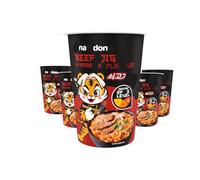 Nammdonngg Beeff Pott 4 x 83g Best Before | Korean Style Beef Instant Noodle Cup | Spicy Beef Flavour Ramen | Quick Meal Pot Noodles | Ready in Minutes