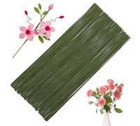 Namner 200 Pcs Green Florist Wire Stems, Craft Wire 0.5mm Flexible Floral Wire for Wreath Making, DIY Flower Craft, Floral Arrangements, and Corsage Decoration