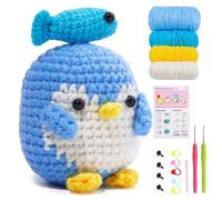 Namner Crochet Kit, Animal Crochet Kit for Beginners | Step-by-Step Instruction Video Tutorials, Knitting Starter Kit for Adults, with Crochet Yarn, Crochet Hooks, Blue