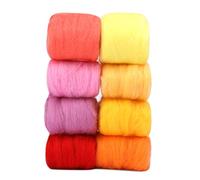 Namner Felt Wool Kit - 80g of 8 Colors, Roving for Dry Needle Felting, Accessories Set for Starter DIY Crafts, Summer