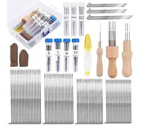 Namner Felting Needles 104 pcs Needle Felting Kit, Felting Supplies, Wool Felting 36/38/40/42 Gauge, Triangular, Star, Cone, Spiral