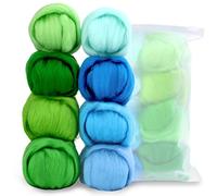 Namner Needle Felting Wool 80g (2.82oz) - 8 Colour Wool Roving Set for DIY Crafts | Starter Felting Supplies | Spring