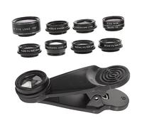 NAMOARLY 10-in-1 Easy to Replace Phone Camera Lens Kit with Wide-angle and Fisheye Lenses, Black Glass Material Practicable Set for Photographing The Sunset and Rosy Cloud