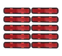 NAMOARLY 10 Pack Oval Screw-on Reflectors PP Material Reflective Warning Signs for Motorcycles Gates Use in Daily Life