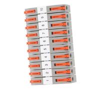 NAMOARLY 10 Sets Din Rail Terminal Block Connectors Lever Wire Connectors Electrical Screw Terminal Blocks for Control Cabinets Industrial and Residential Wiring with High-grade Brass and
