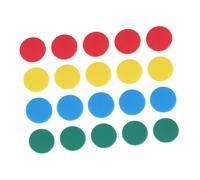 NAMOARLY 100Pcs Colored Round Game Chips Counting Pieces for Bingo Math Learning Tokens Educational Classroom Supplies in Red Blue Green Yellow