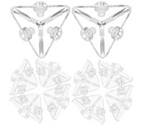 NAMOARLY 10pcs Acrylic Corner Braces with Screws, Removable Angle Brackets for Furniture Boxes, Shelf Support Brackets for Display Cases and Retail Fixtures