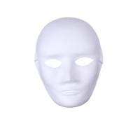 NAMOARLY 10pcs DIY Full Face Paper Pulp Halloween Masks for Men Blank Scary Ghost Design with Breathable and Elastic Strap Hip Hop Dance Cosplay for Masquerade Costume and Party Use