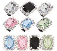 NAMOARLY 10pcs Glass Shoe Clips Retro Detachable Shoe Charms