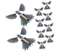 NAMOARLY 10pcs Hummingbird Props Wind up Flying Bird Birds Inflatable Flying Butterfly Parrot Chimes Bird Butterfly Cards Fly Out Drones Drone Paper Blue