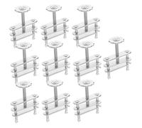 NAMOARLY 10pcs Labs Screw Compressor Clamp Tubing Clamps Metal Ergonomic Knob Adjustable Flow Control Silver for Biological Teaching and Experimental Equipment