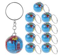 NAMOARLY 10Pcs Mini Globe Keychain Set Planet Themed Travel Party Favors Novelty Globe Decorations for Backpacks and Key Holders