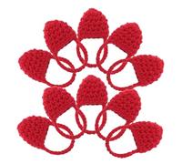 NAMOARLY 10pcs Mini Handmade Knitted Doll Bags Cute Crochet Storage Purse for Dolls Stylish Portable Accessories Designs for Creative Projects