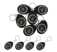 NAMOARLY 10pcs Pocket Compass for Hiking Compass Keychain for Outdoor Adventure Climbing Keychain Black