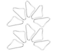 NAMOARLY 10pcs Professional Triangle Buckles for Trampoline Mesh and Jumping Cloth, Portable High Strength Metal Trampoline Rings Suitable for Outdoor Activities