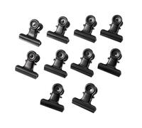 NAMOARLY 10pcs Shaping Clip Binder Clips Metal Paper Stainless Steel Clamps for Paperwork Stationery Office Supplies