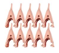 NAMOARLY 10pcs Small Pure Copper Alligator Clips Set with Nickel Plated Springs, Micro Electrical Test Clamps for Soldering, Temporary Wire Connections and Laboratory Testing
