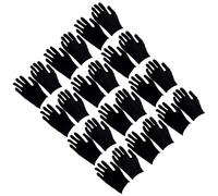 NAMOARLY 12 Pairs Black Cotton Work Gloves, Thin M Size, Breathable Lightweight Labour Protection Gloves for Industrial, Gardening and Warehouse Use