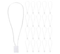 NAMOARLY 1200pcs White Plastic Polyester Clothes Label Strings with Lock Pin Security Loop, Easy Hang Tag Installation for Bags and Brand Cards, for Inventory Management and Accessory