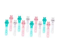 NAMOARLY 12pcs Bunny Head Bubble Wands for Outdoor Bubble Makers Safe for Parties and Outdoor Activities Fun Summer Plaything