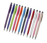 NAMOARLY 12pcs Capacitive Screen Touch Ballpoint Pens for Tablet Devices, Aluminium Stylus Drawing Pens with Quick Interaction and Portable Design, for Marking up Documents and Checking Random Color