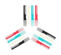 NAMOARLY 12pcs Hair Styling Combs Portable Plastic Five-pronged Hair Comb for Work and Trip Use Random Color