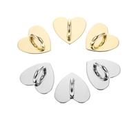 NAMOARLY 12pcs Heart-shaped Metal Phone Buckle DIY Craft Decoration for Mobile Phone Case Accessories Gold and Silver Color Mix Suitable for Cover Ornament and Charm