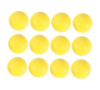 NAMOARLY 12pcs Lightweight Yellow Golf Practice Balls Foam Indoor Training Aids for Swing Chip Putt Exercises Portable and Visible for Home Backyard Use