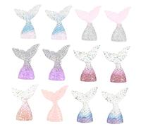 NAMOARLY 12Pcs Mermaid Cupcake Toppers Adorable Resin Decorations for Cake for Birthday Parties Showers and Special Occasions Unique Mermaid Design