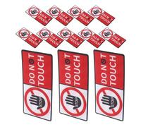 NAMOARLY 12Pcs Please Do Not Touch Warning Stickers Self-Adhesive Caution Labels for Wall, Glass, Toolbox, Laptops - Security Safety Decals for Industrial and Home Use