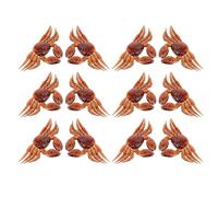 NAMOARLY 12pcs Realistic Simulation Crab Fishing Lures PVC Artificial Bait for Freshwater Saltwater Lifelike Soft Crab Tackle to Enhance Catch Rate and Fishing Success