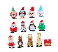 NAMOARLY 13Pcs Christmas Wind Up Set Cartoon Clockwork Walking Playthings for Festive Party Favors Educational Xmas Decorations No Batteries Required