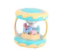 NAMOARLY 1Pc Carousel Hand Drum with Light and Cartoon Design for Early Education and Sensory Play Battery for Active Learning and Exploration