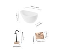 NAMOARLY 1Set Scale Bathtub Model Cute Furniture for Dollhouse Decor Realistic Design for Imaginative Bonding and Hands Skill Development