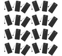 NAMOARLY 200 Set Black Hanging Price Tags for Clothing and Bags with Strings Attached, Paper and Polyester Material, Stylish Labeling and Easy Access, for Clothing Retailers