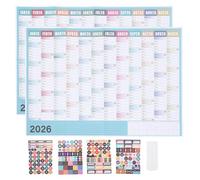 NAMOARLY 2026 Jumbo Wall Calendar 2pcs - Large Vertical Year Planner Poster 29 x 21 - Oversized Paper Calendar for Home, Office, School Academic Year Planning