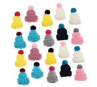 NAMOARLY 20Pcs Adorable Tiny Hats Multi Function Wear Resistant Craft Hats Delicate Miniature Woolen Accessories for DIY Projects Parties and Festive Decorations