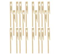 NAMOARLY 20pcs Bamboo Test Tube Clamps Sturdy Clips for Laboratory Tubes and Test Lab Protect Hands from Corrosion Practical Use in Office and Settings