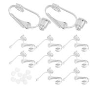 NAMOARLY 20pcs Clip-on Earring Converter with Silicone Cushion Backs for Non Pierced Ears, Lightweight Copper Plated with Silver, Portable Earring Findings for Daily and Sports Use