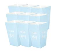 NAMOARLY 20pcs Gender Reveal Party Supplies Paper Popcorn Boxes Containers Bulk Small Popcorn Boxes for Party Food