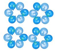 NAMOARLY 20pcs World Map Latex Balloons Set for School Party Decorations Light and Dark Blue Printed Balloons for Classroom Birthday and Event Hanging Ornaments
