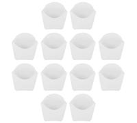 NAMOARLY 24pcs Disposable White Paper Snack Cups French Fries Holders Strong and Sturdy Sustainable Adorable Design for Family Reunion and Get Together
