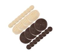 NAMOARLY 24pcs Wooden Checkers Pieces for Backgammon and Draughts Smooth Surface Game Accessories in Natural and Dark Brown Portable Board Game Replacement for Family and Travel