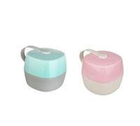 NAMOARLY 2PC Portable Pacifier Boxes Wide Mouth Design for Safe Storage of Pacifiers and Clips Durable PP Material for Travel and Home Use Green Pink