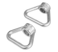 NAMOARLY 2Pcs 304 Stainless Steel Triangle Ring Lifting Eye Nuts Threaded Fastener Heavy Duty Steel Lifting Nut for Marine and Industrial Rigging Use Size 20mm and 24mm