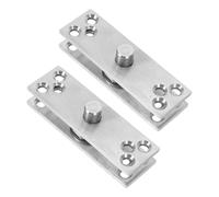 NAMOARLY 2pcs 360 Degree Rotating Pivot Hinges for Hidden Doors, Invisible Door Hardware, Stainless Steel Concealed Up-and-Down Pivot Hinge