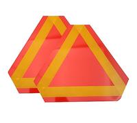 NAMOARLY 2pcs Aluminum Triangle Reflector Car Triangle Safety Sign Magnetic Slow Moving Vehicle