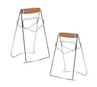 NAMOARLY 2pcs Asian Plate Gripper Tongs Stainless Steel and Wood Folding Heat Insulation Kitchen Clip for Hot Dish Retriever Bowl Holder Suitable for Daily Cooking and Festive Gatherings