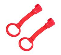 NAMOARLY 2pcs Baby Pull Rings Toddler Crib Hand Rings Infant Stand-up Learning Pull Toys Red for Nursery and Walking Assistance
